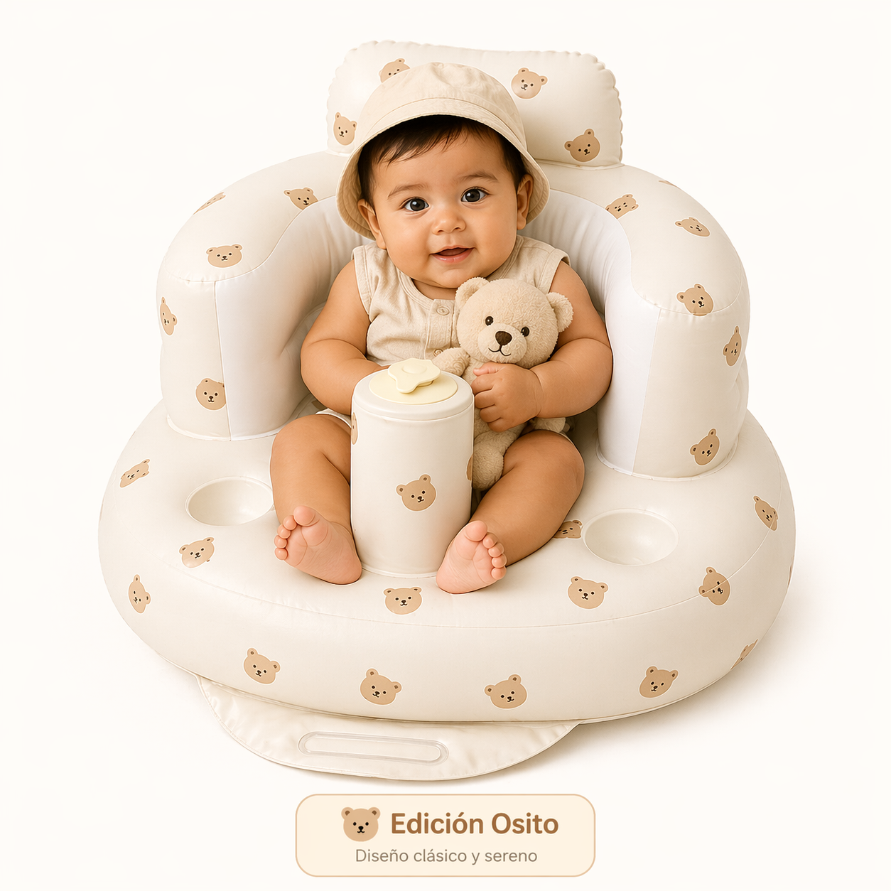 Sofá Inflable para Bebé con Soporte Ergonómico y Base Antideslizante