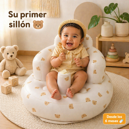 Sofá Inflable para Bebé con Soporte Ergonómico y Base Antideslizante