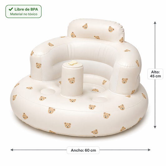 Sofá Inflable para Bebé con Soporte Ergonómico y Base Antideslizante